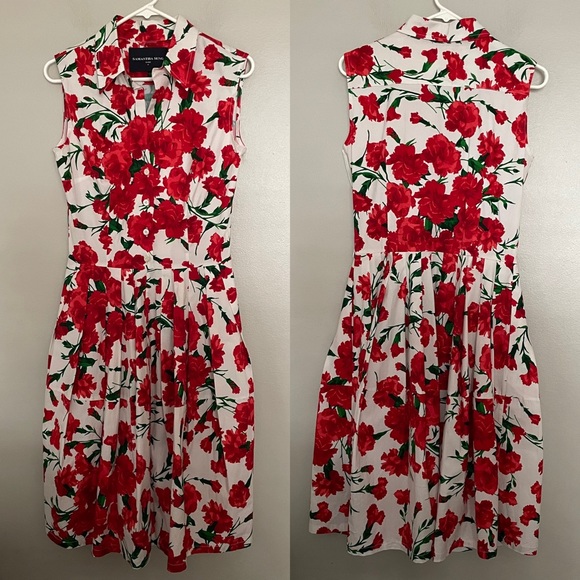 SAMANTHA SUNG Dresses & Skirts - Samanta Sung Gigi Dress Shirt Collar Sleeveless